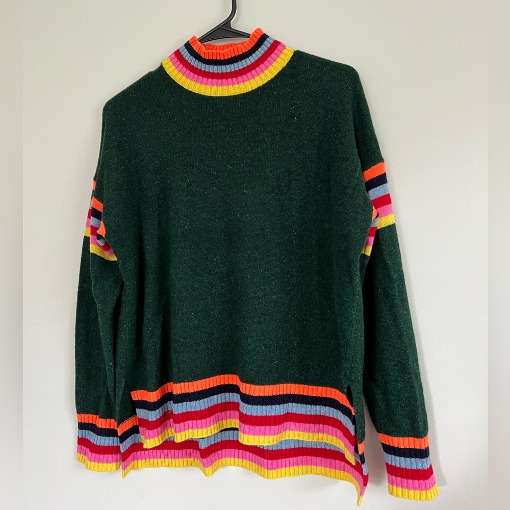 Aqua Cashmere Sweater Mock Neck Sweater